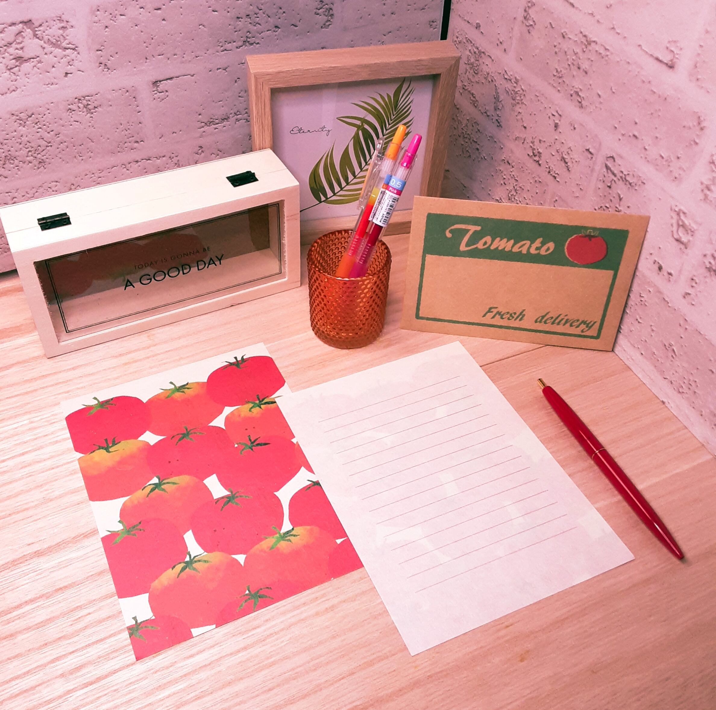 とれたて レターセット ﾄﾏﾄ 紙ﾏﾙｼｪ 古川紙工 手紙 おしゃれ ﾕﾆｰｸ Omokokoro