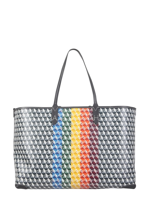 ANYA HINDMARCH RAINBOW PATTERN TOTE BAG "I AM A PLASTIC BAG" 157797