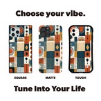 受注生産 iPhoneケース 縦長ブロックのタリスマン抽象｜幾何学シンボル TALM042C