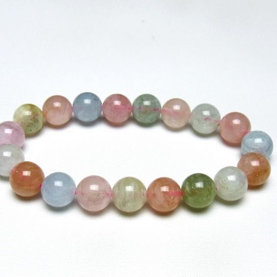 ミックスカラーベリル ブレスレット 11mm 一点物 メール便可 [M便 1/10] 111-48894