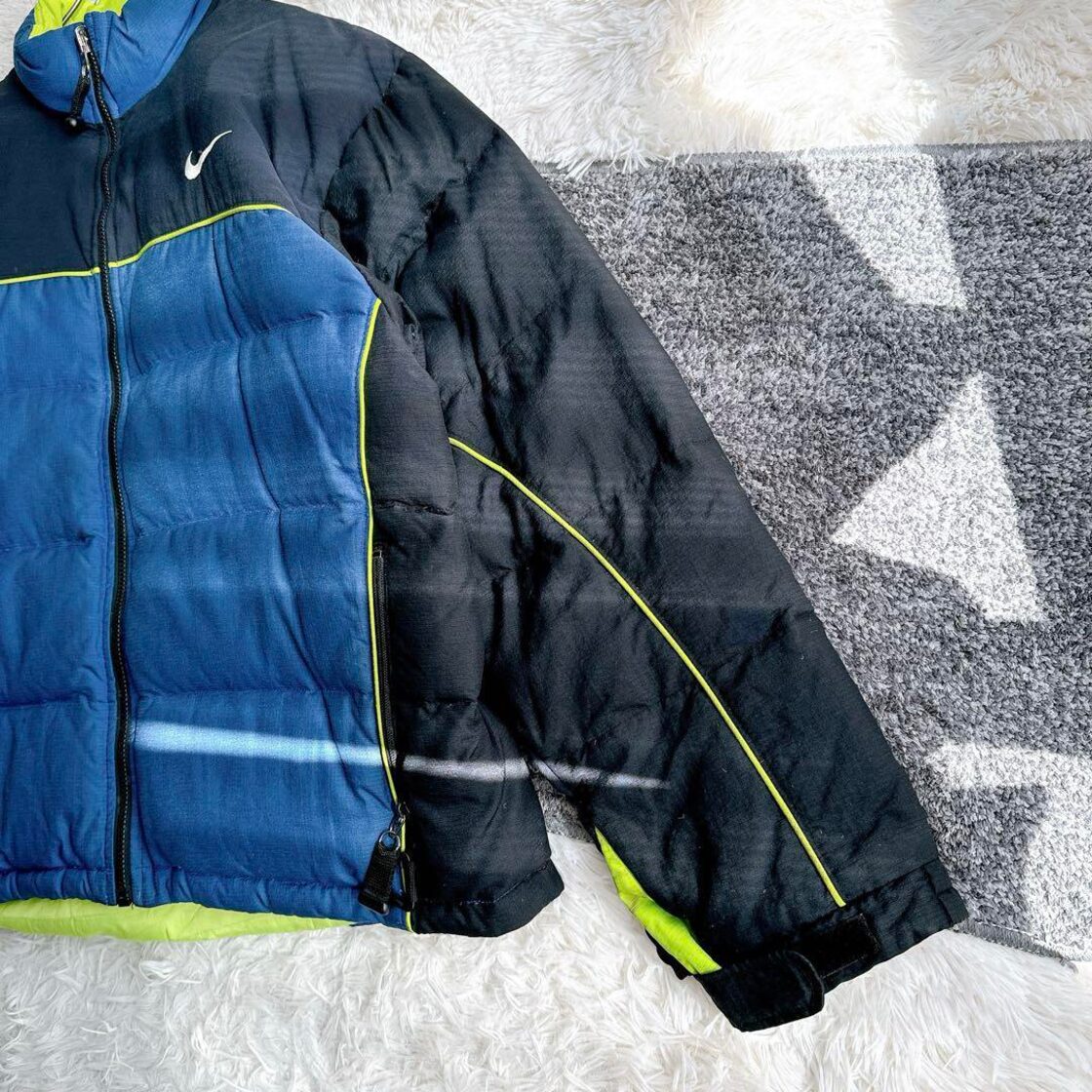 オールド NIKE ACG ダウンジャケット 切り替え 刺繍ロゴ 両面ロゴ XL 