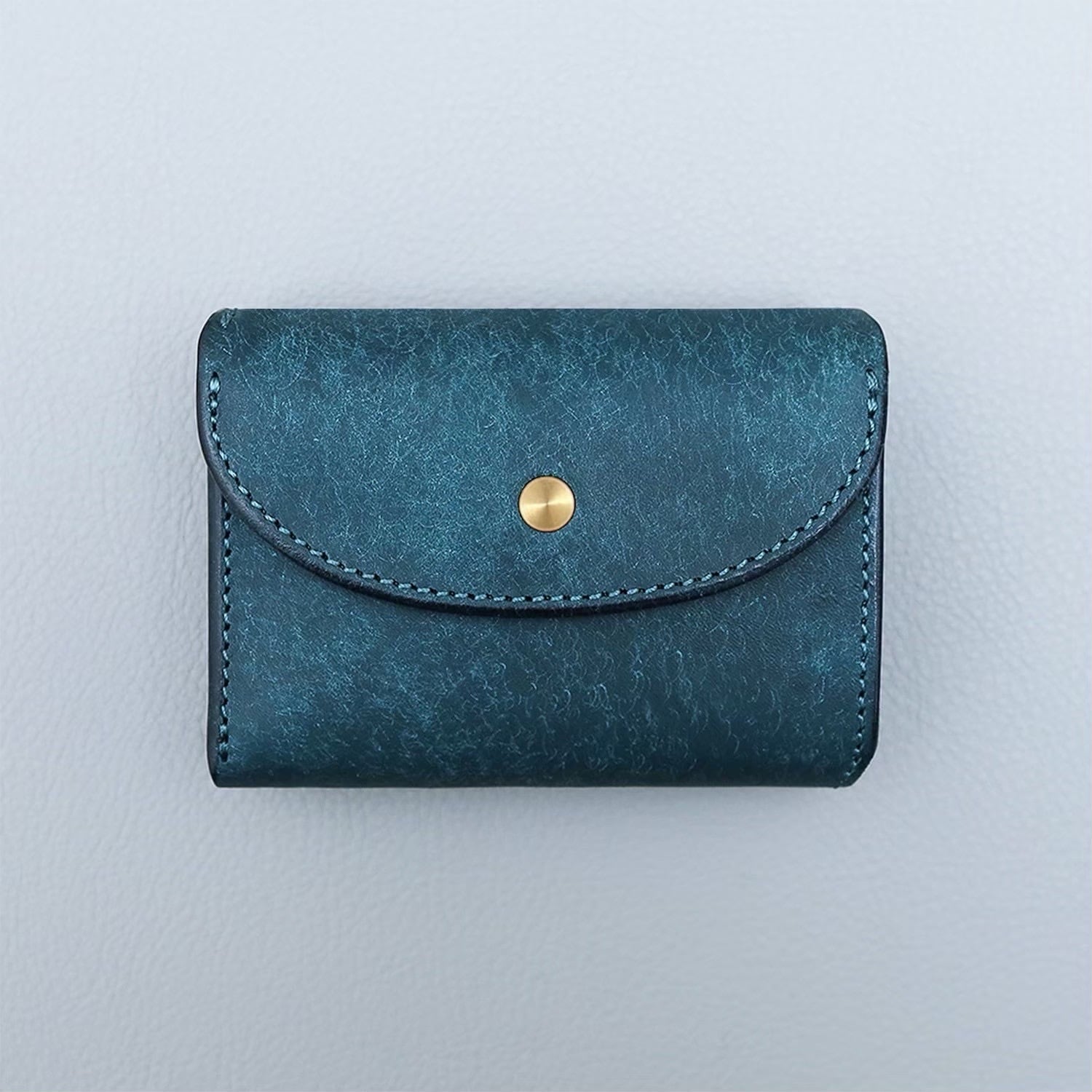 Iru×IKENOHATA GINKAWATEN】PUEBLO LEATHER COMPACT WALLET IZUMIIRO