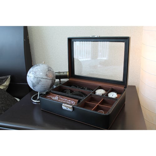 ジュエリーボックス メンズジュエリーボックスLサイズ 時計・メガネ・リング・カフス