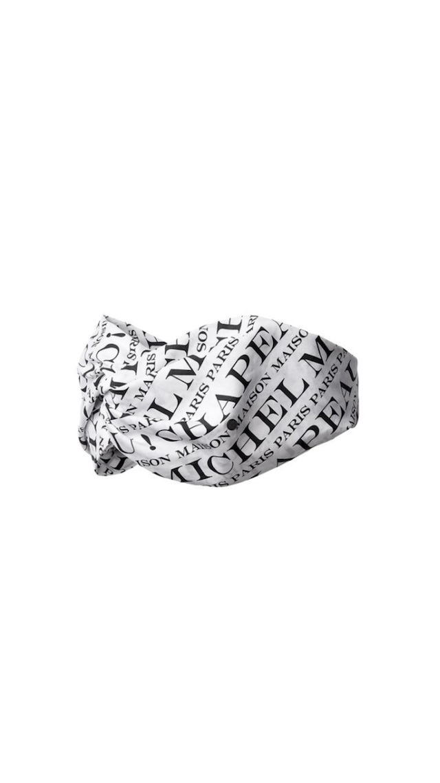 MAISON MICHEL -Romane- black and white fabric headband.
