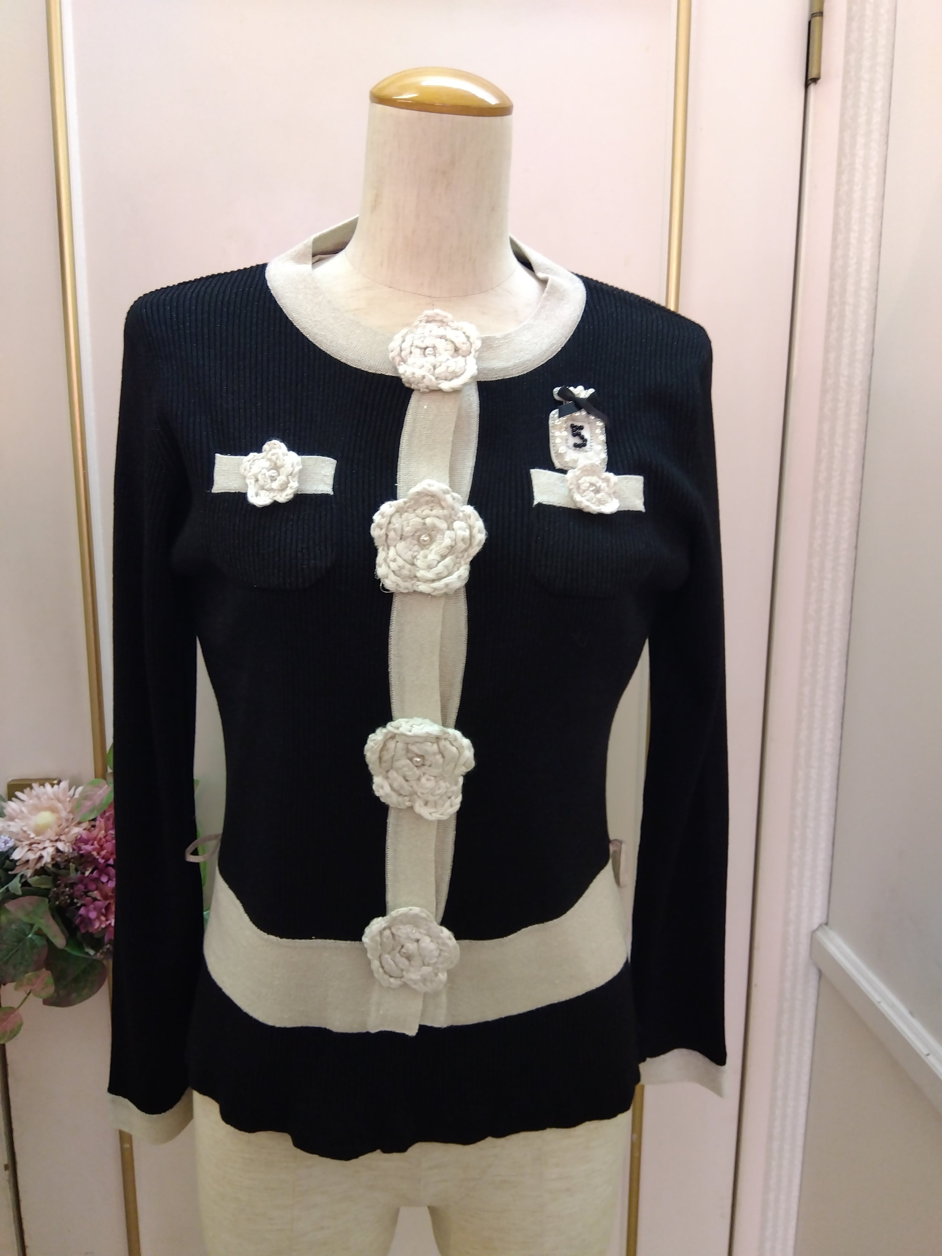 ☆【新作】2524007 スーパービューティー 裾レース×リボン 裏起毛