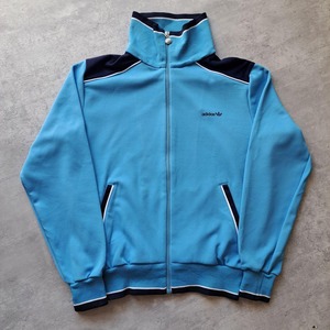 70s 有原みゆ紀 青 水色 デサント  Adidas トラックジャケット M / 身幅49.5