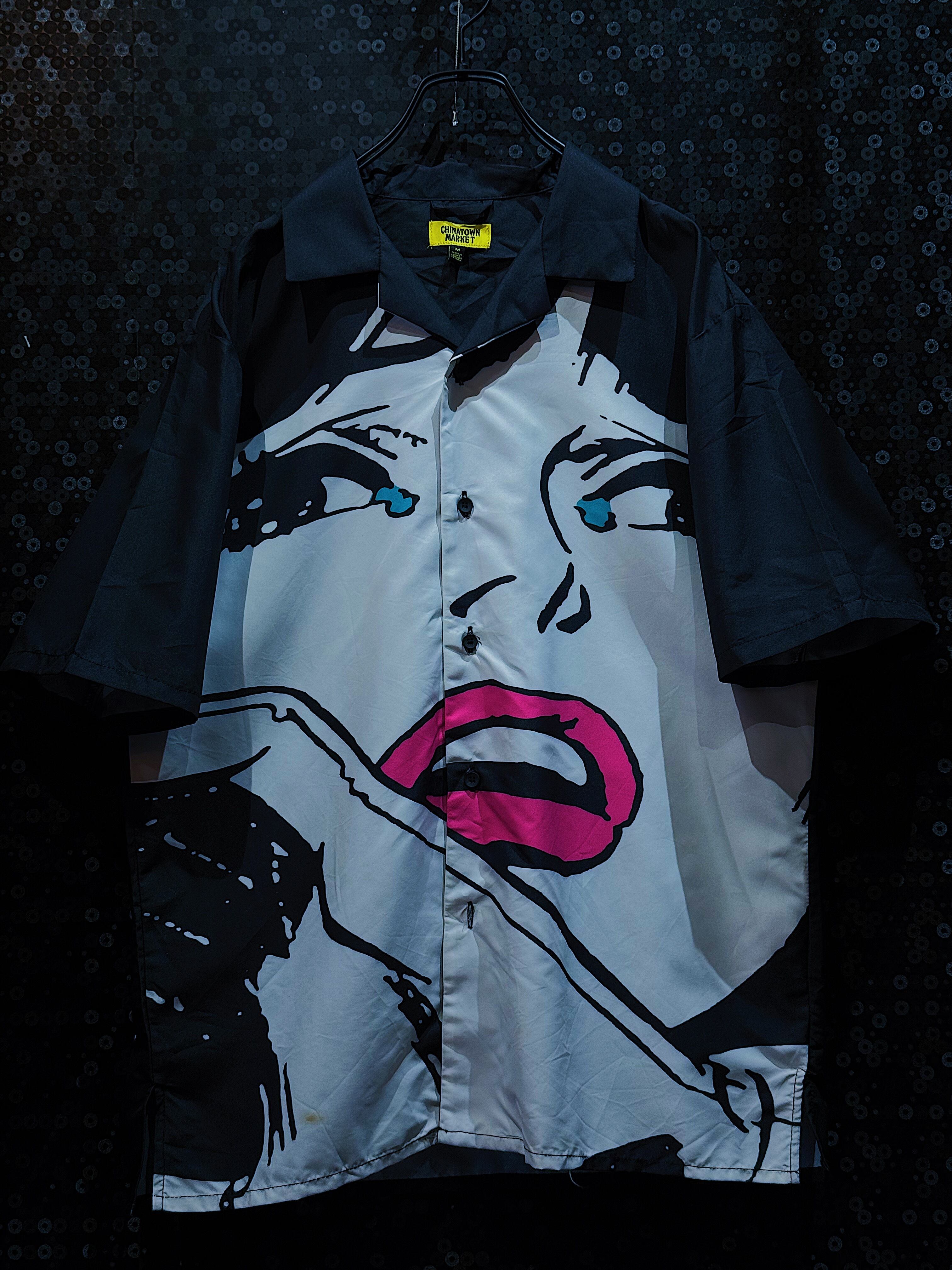 【ÆIEM】"CHINATOWN MARKET"vintage POP art style half sleeve shirt