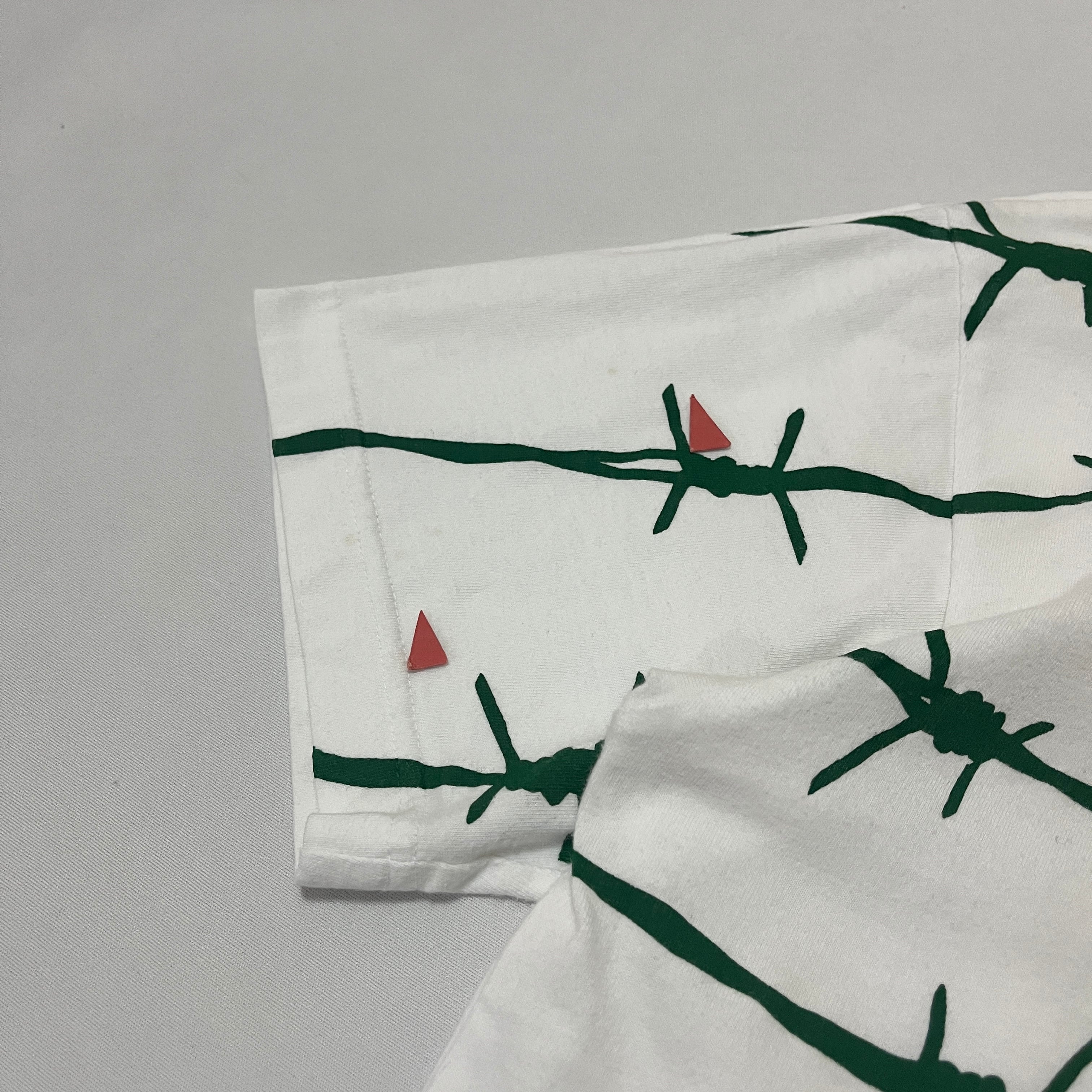04ss JUNYA WATANABE MAN 有刺鉄線 プリントデザイン Tシャツ ジュンヤ