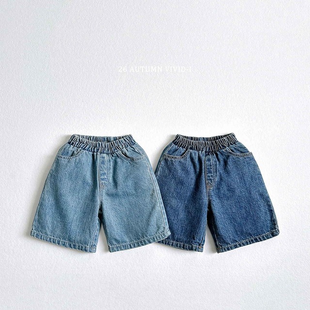 【取寄】vivid-i｜8/10 denim pants｜8分丈デニムパンツ｜XS-JM｜kids&jr｜26 autumn