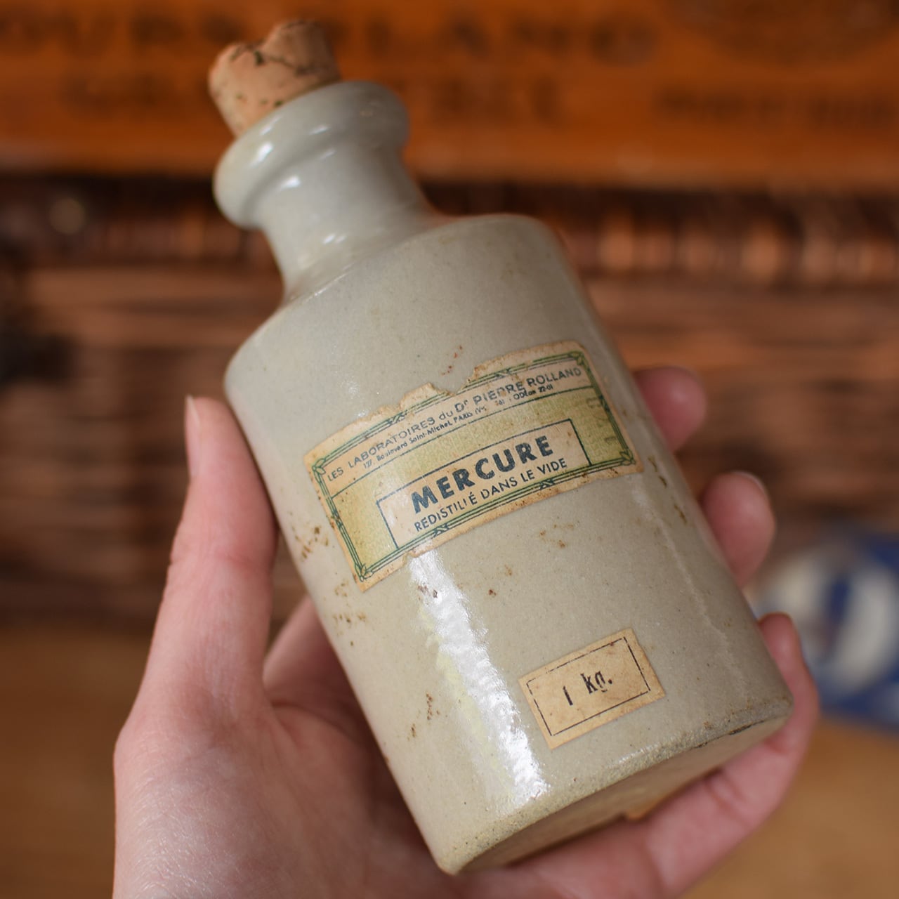 陶器の薬品ボトル | Brocante de La Cocotte （フランスアンティーク