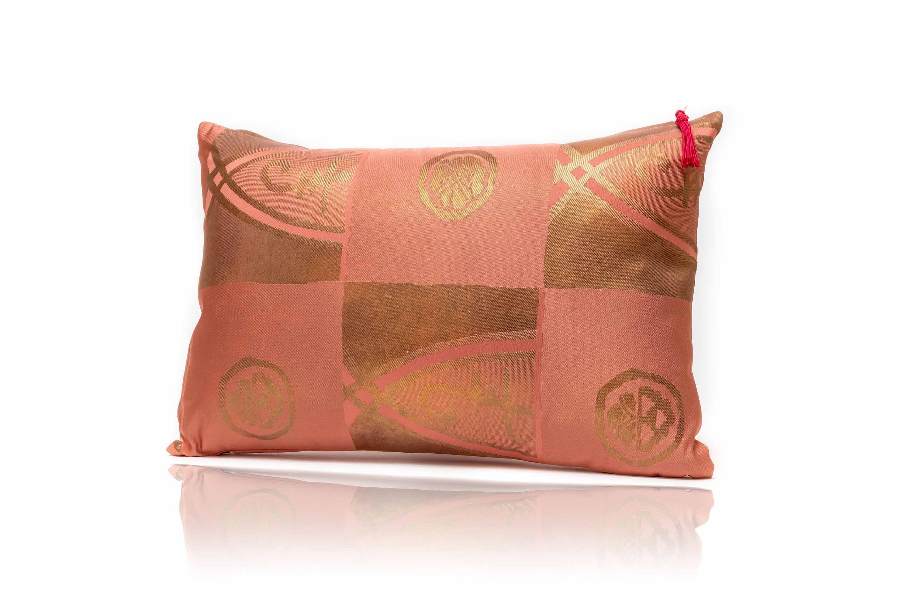 クッション長方形S/古代錦名古屋帯/"コプト”/ピンク/OCUR-NKODS-M92-C59-10