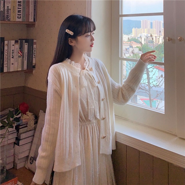 ドレス オータムレースウェストスカート ロング 秋物 萌量不足25824062923