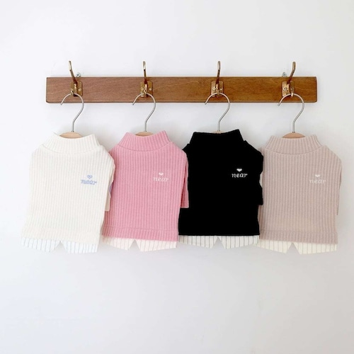 【即納】Layered knit top / near by us