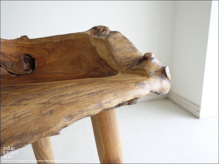 総無垢材 プリミティブチークチェアN/1 イス 椅子 新品 ベンチ 木製