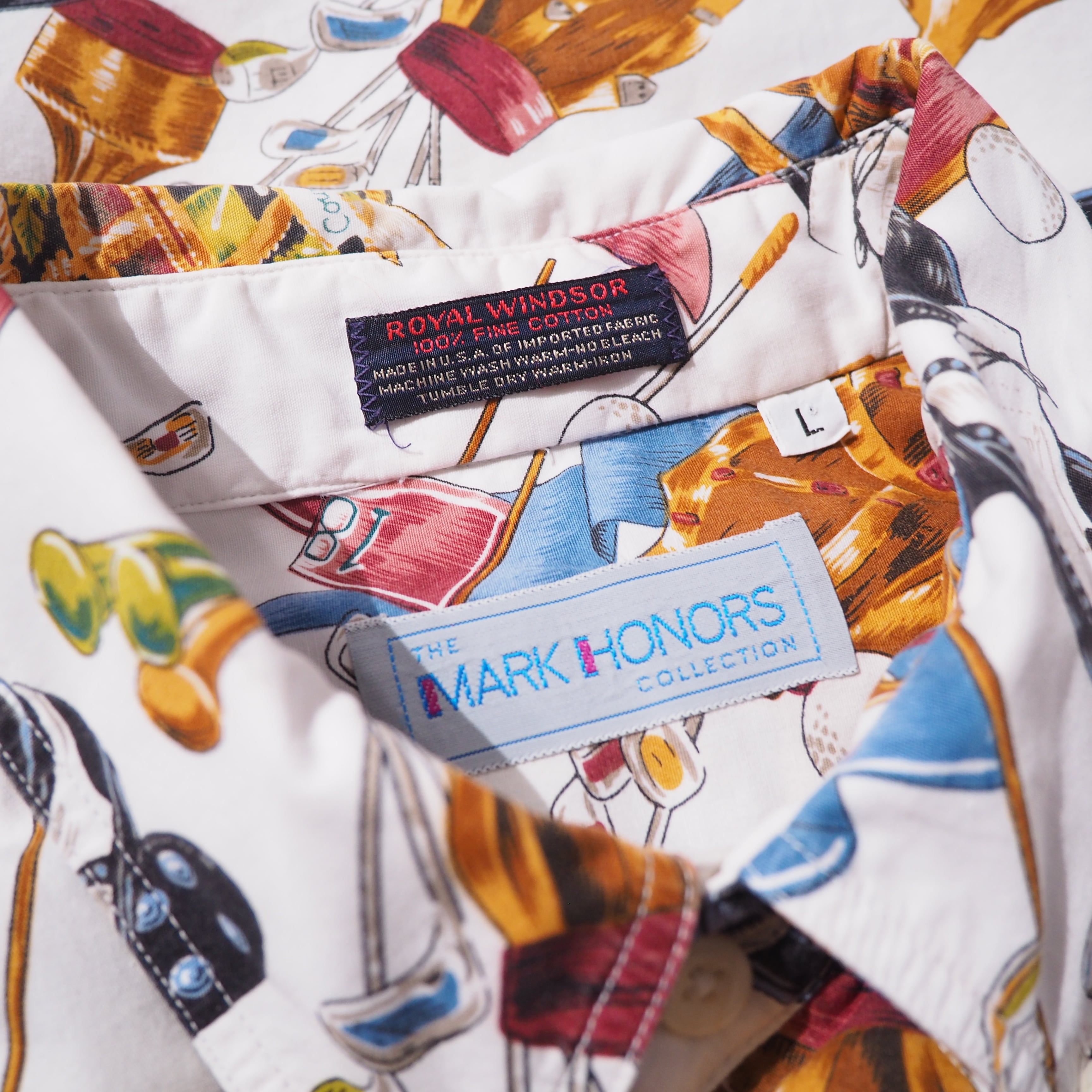 1990s " Made in USA " Beautiful Luxury pattern vintage loose Button down shirt