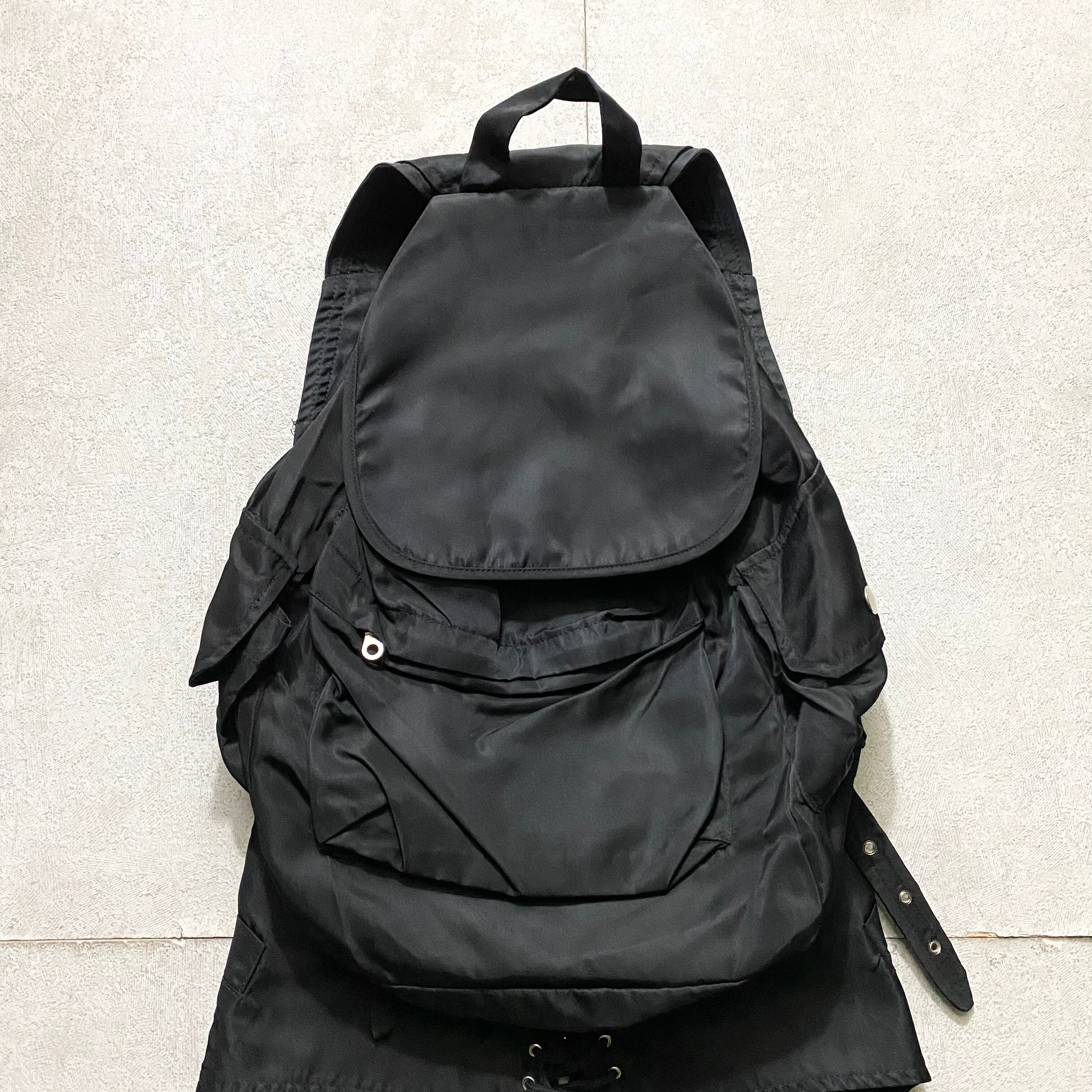 archive DSQUARED nylon zip-up vest integrated backpack | NOIR ONLINE