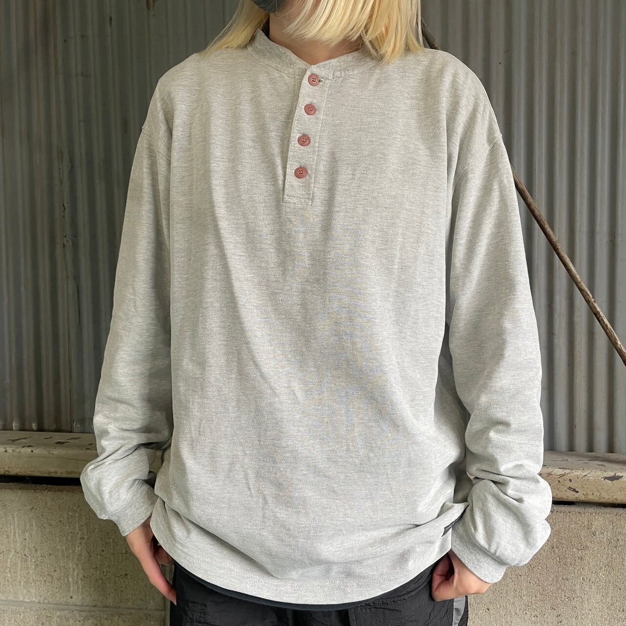 90年代 雪無しタグ patagonia パタゴニア 裾ロゴ ヘンリーネック 