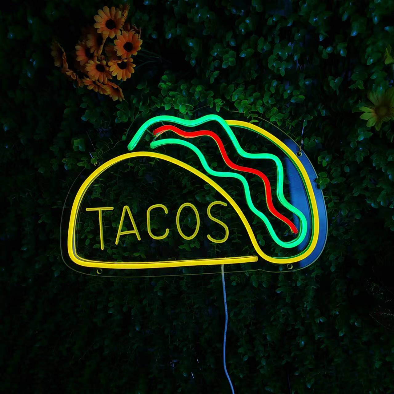 TACOS タコス ネオン LED 看板 インテリア アメリカン メキシカンOG666