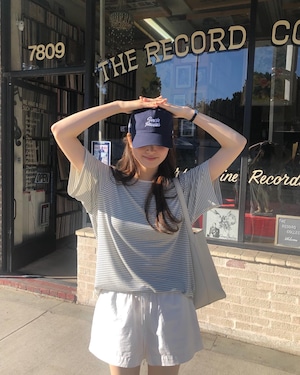 (予約) ounce / Stripe boxy tee / 2color