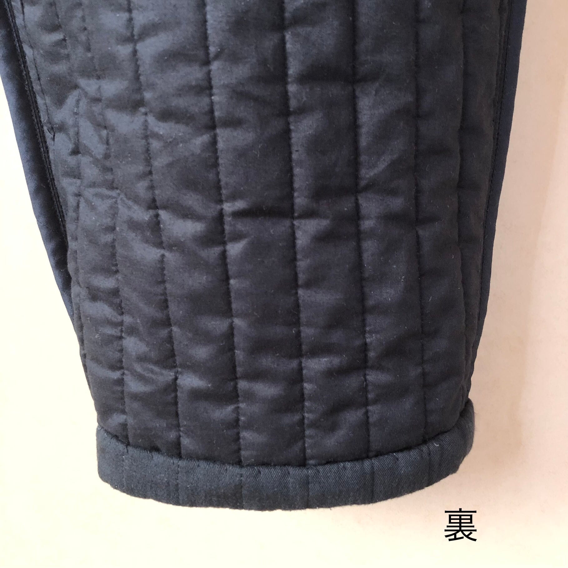 sale! タック入りキルティングパンツ ブラック | yuki kawaguchi web shop