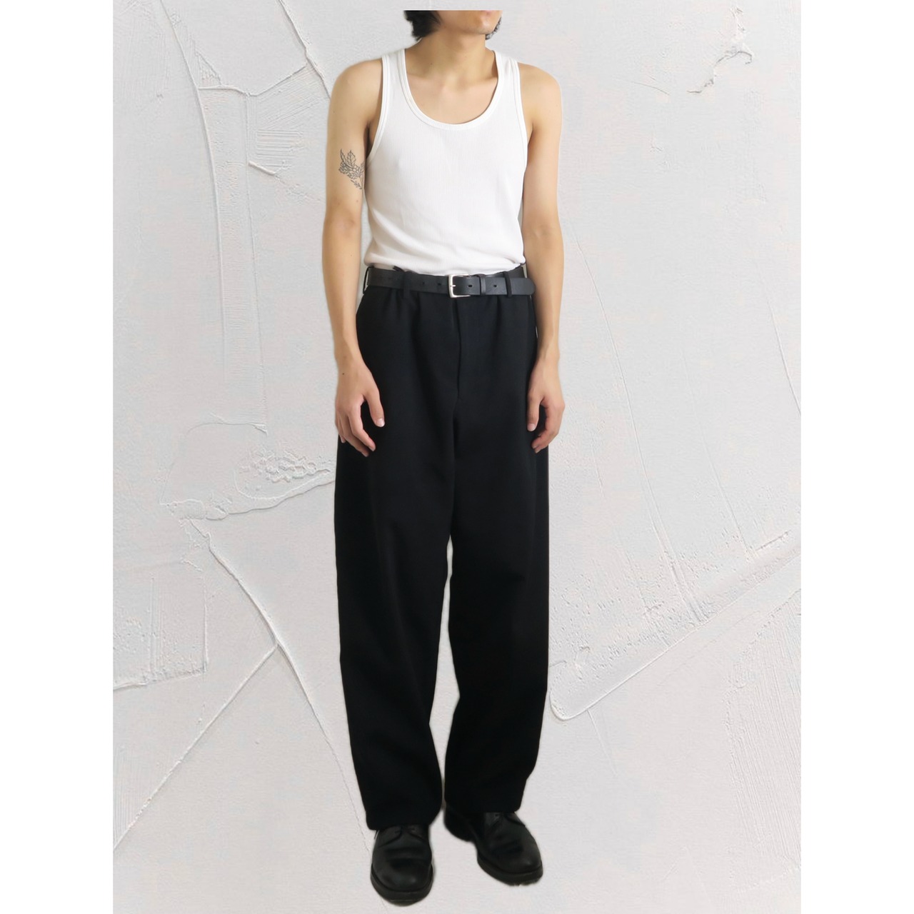2004AW Yohji Yamamoto POUR HOMME Wool Gabardine Easy Wide Pants 