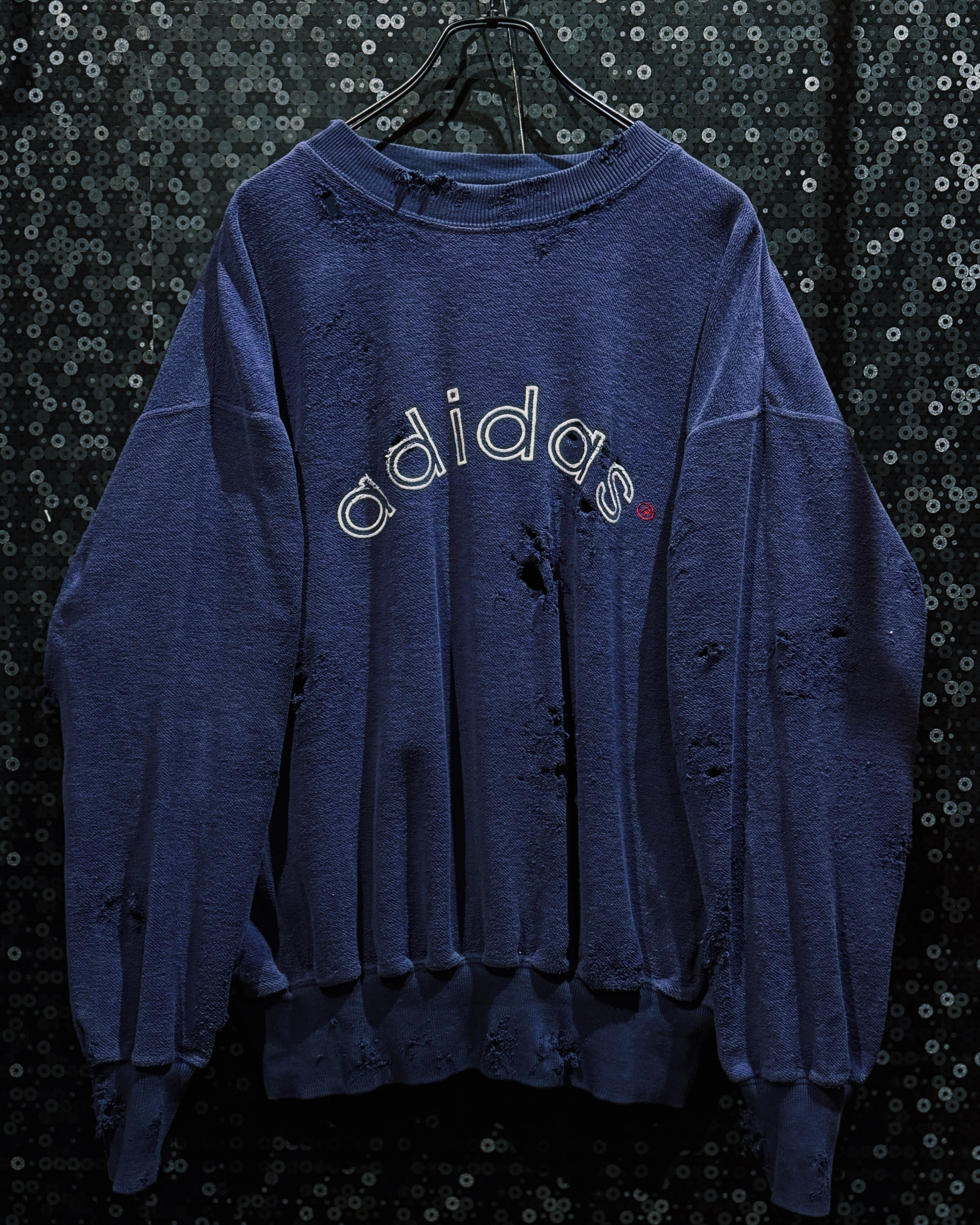 【ÆIEM】original “boro” re:make adidas Arch Logo Distressed Sweat