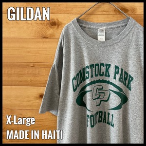 【GILDAN】フットボール Tシャツ FOOTBALL アーチロゴ XL ビッグサイズ US古着