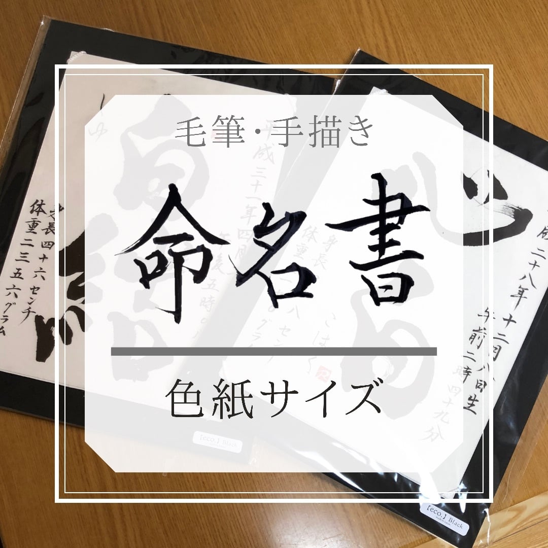 寸松庵色紙サイズ】毛筆手書きの命名書 | PAY ID