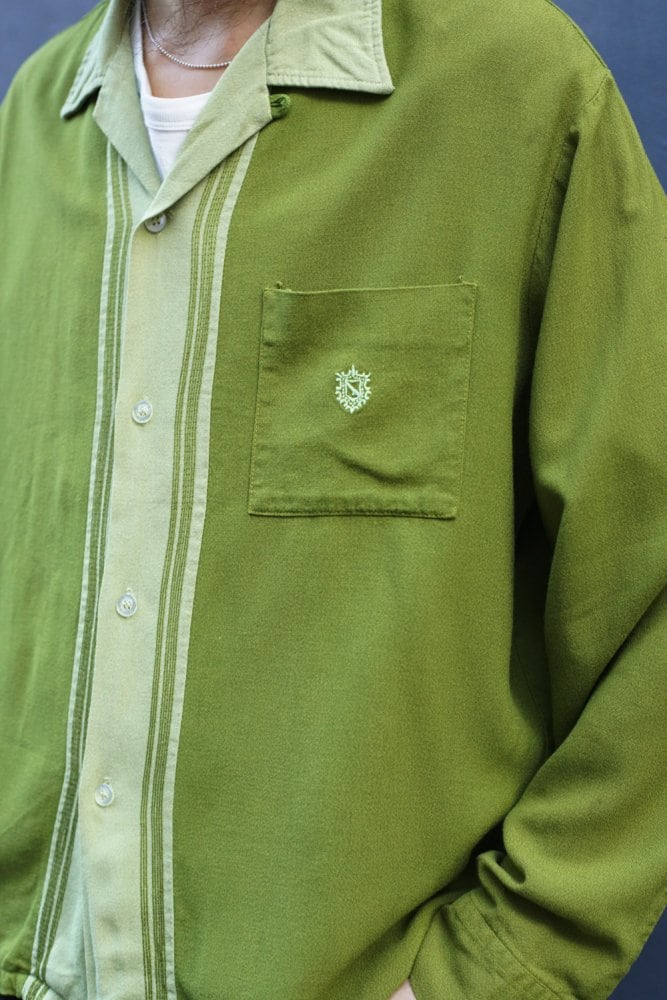 Vintage rayon open collar shirt [1960s] [don robles] Vintage Rayon