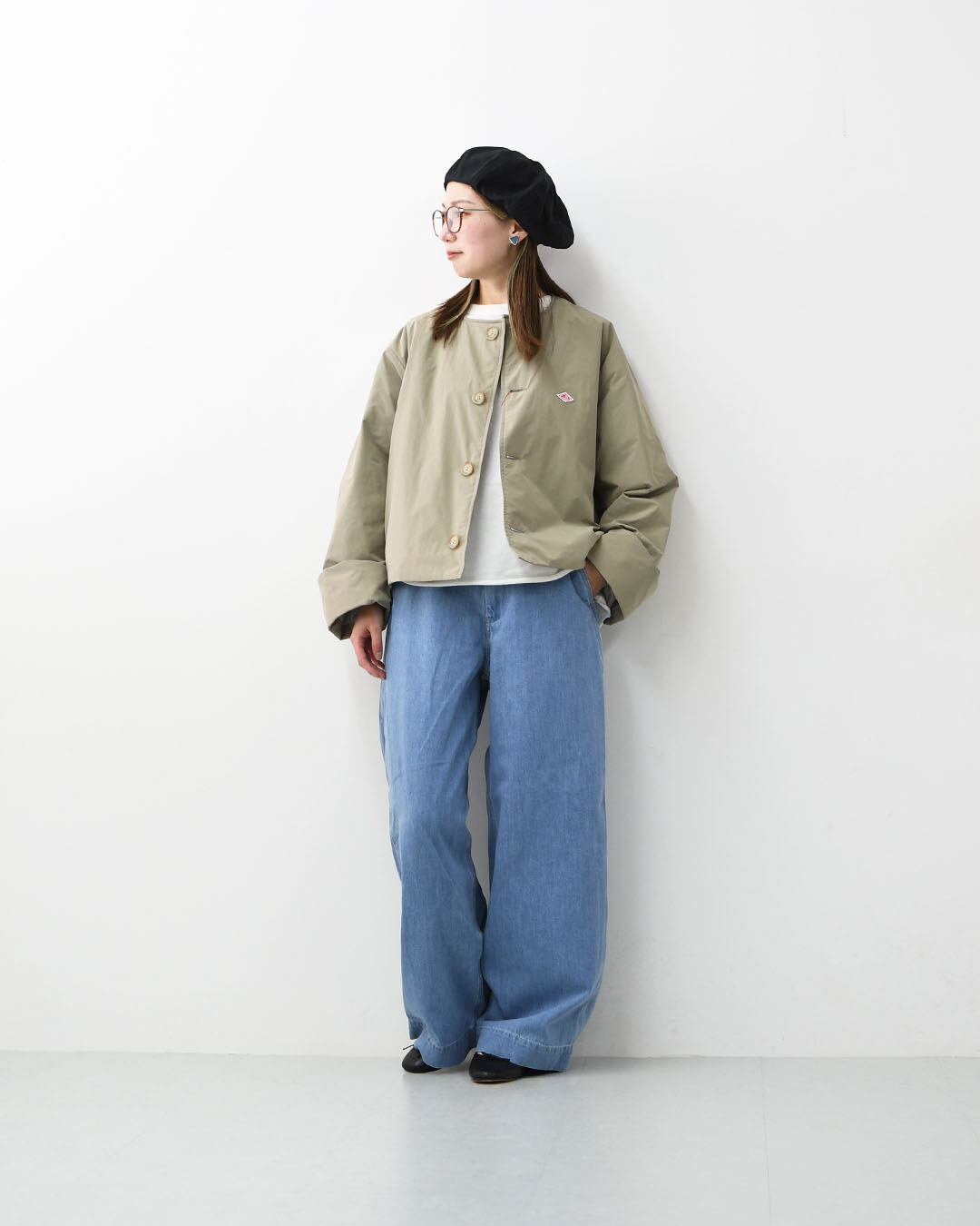 DANTON [ダントン] W INSULATION COLLARLESS WIDE JACKET [DT-A0672PNT