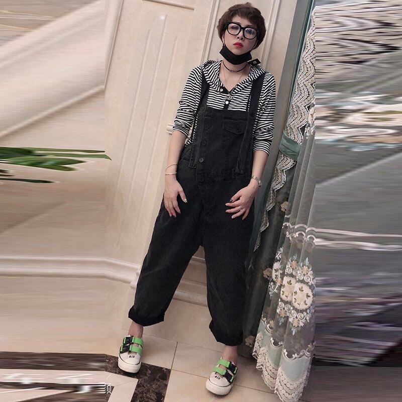 オータムルーズスリムカジュアルパンツ オーバーオール スタイルジャンプスーツ オールインワン 大きめサイズ 秋物 ミックスインファッション74238456968