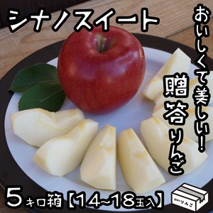 おいしいりんごシナノスイート ５キロ（14〜18玉）