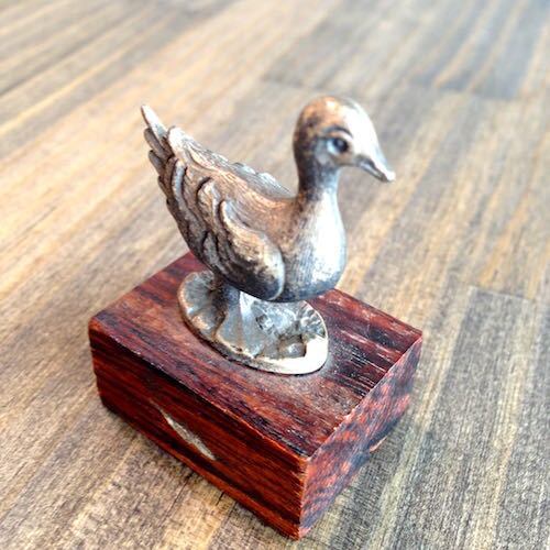 Vintage Silverplate Duck Figurine