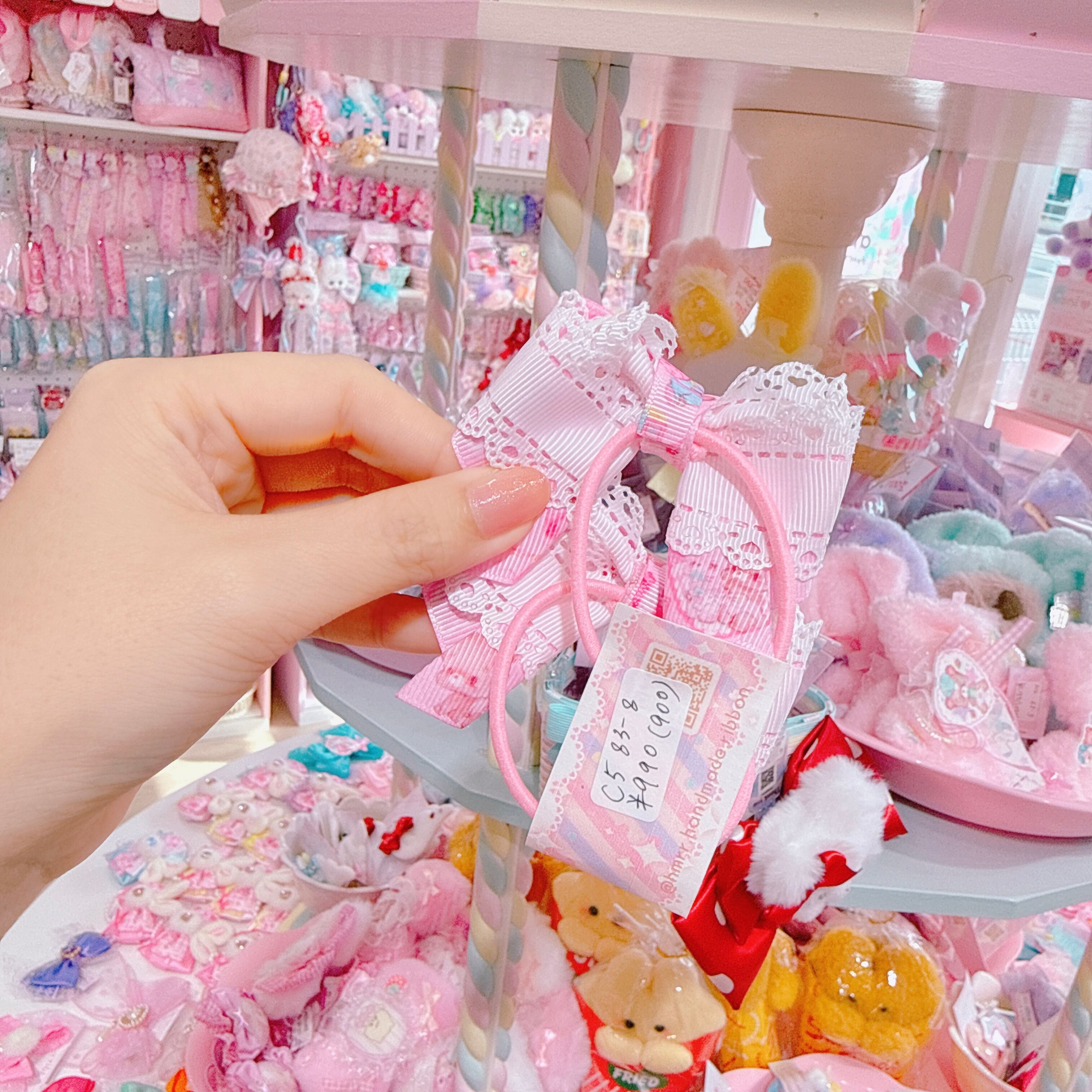 【C5】83-8カノンリボンツインヘアゴム