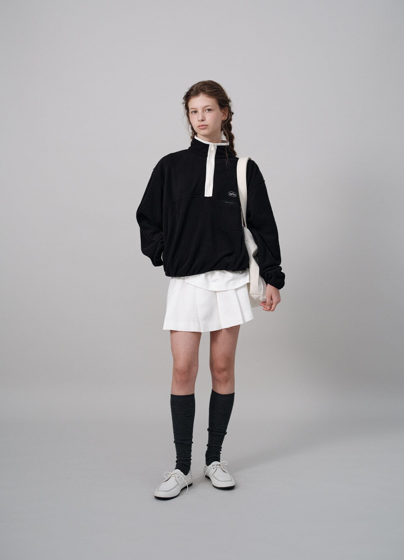 The Barnnet] Grey Lapland Fleece Half-Zip Pullover 正規品 韓国