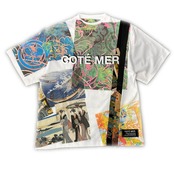 【tshirts190】L size KIMONO & print T-SHIRTS white