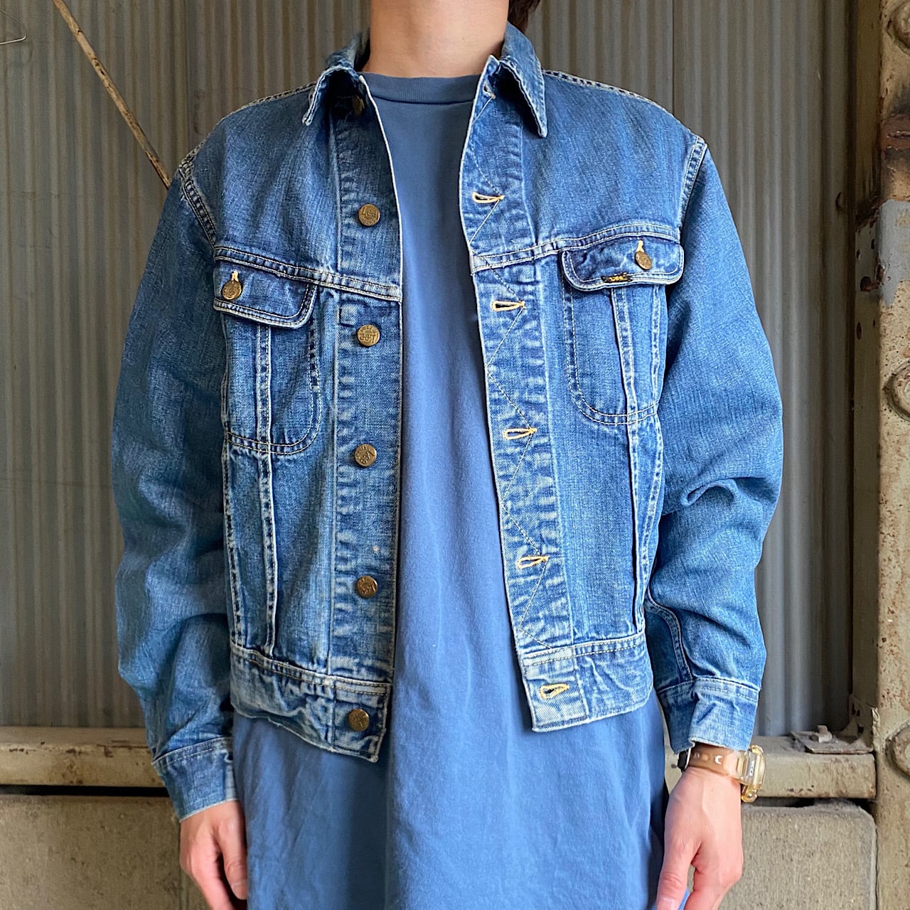 60〜70年代 60〜70s Lee 101-J デニムジャケット 黒タグ ヴィンテージ 