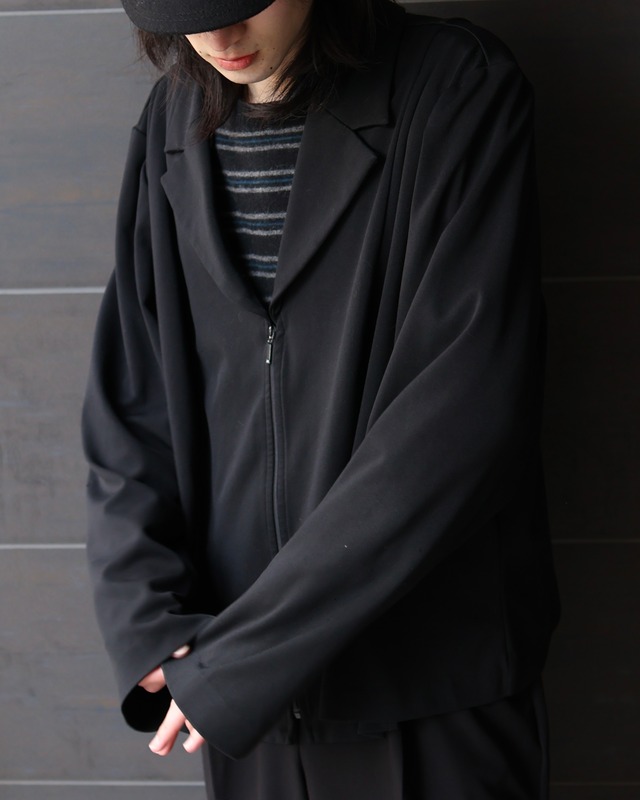 zip-up tailored  blouson