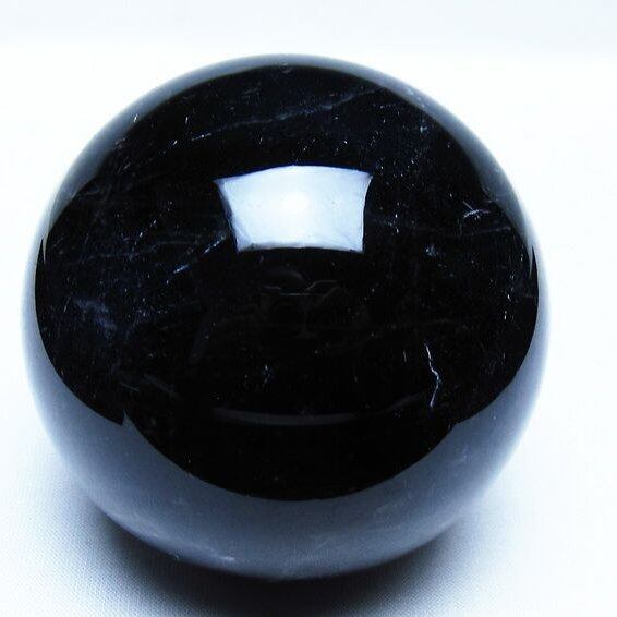 モリオン 黒水晶 丸玉 76mm スフィア 一点物 151-9235