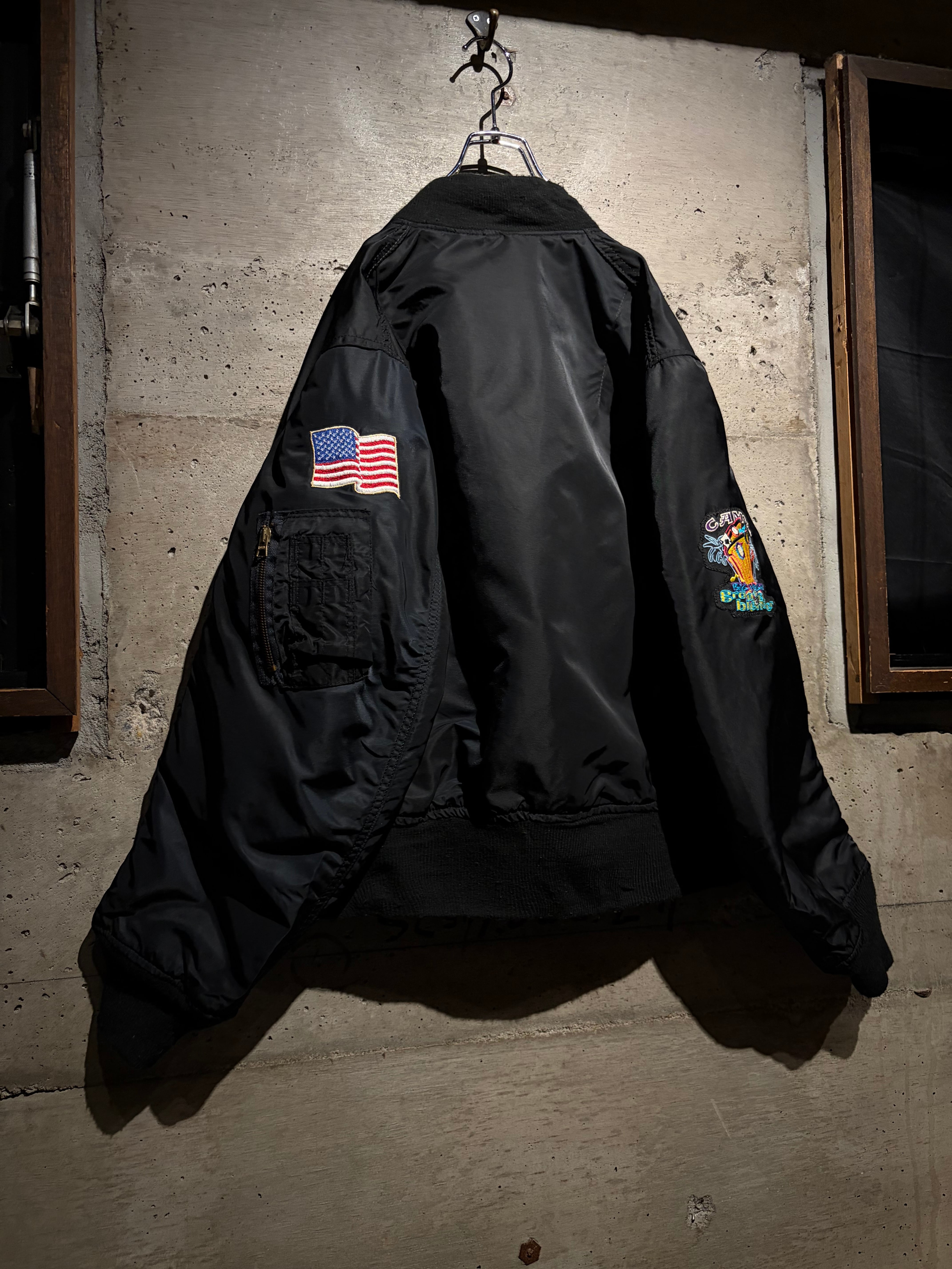 Caka】90's Various Embroidery Vintage MA-1 Flight Jacket | Caka