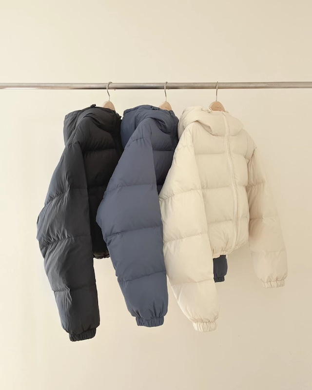 (即納) ounce / Bunny hoodie padded jacket 2color