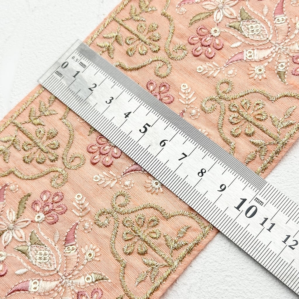 プリンセスノワール［サーモンピンク］インド刺繍リボン 2154 | PAY ID