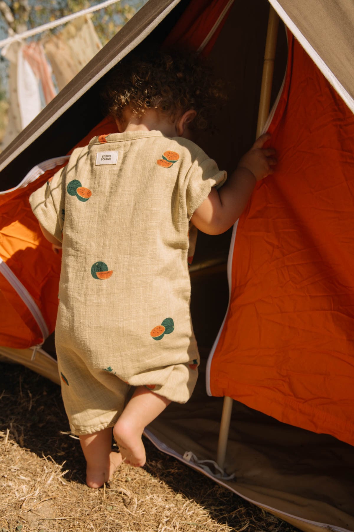 送料無料【STUDIO BOHEME】ROMPER BEBECITO - STARFISH / WATERMELON