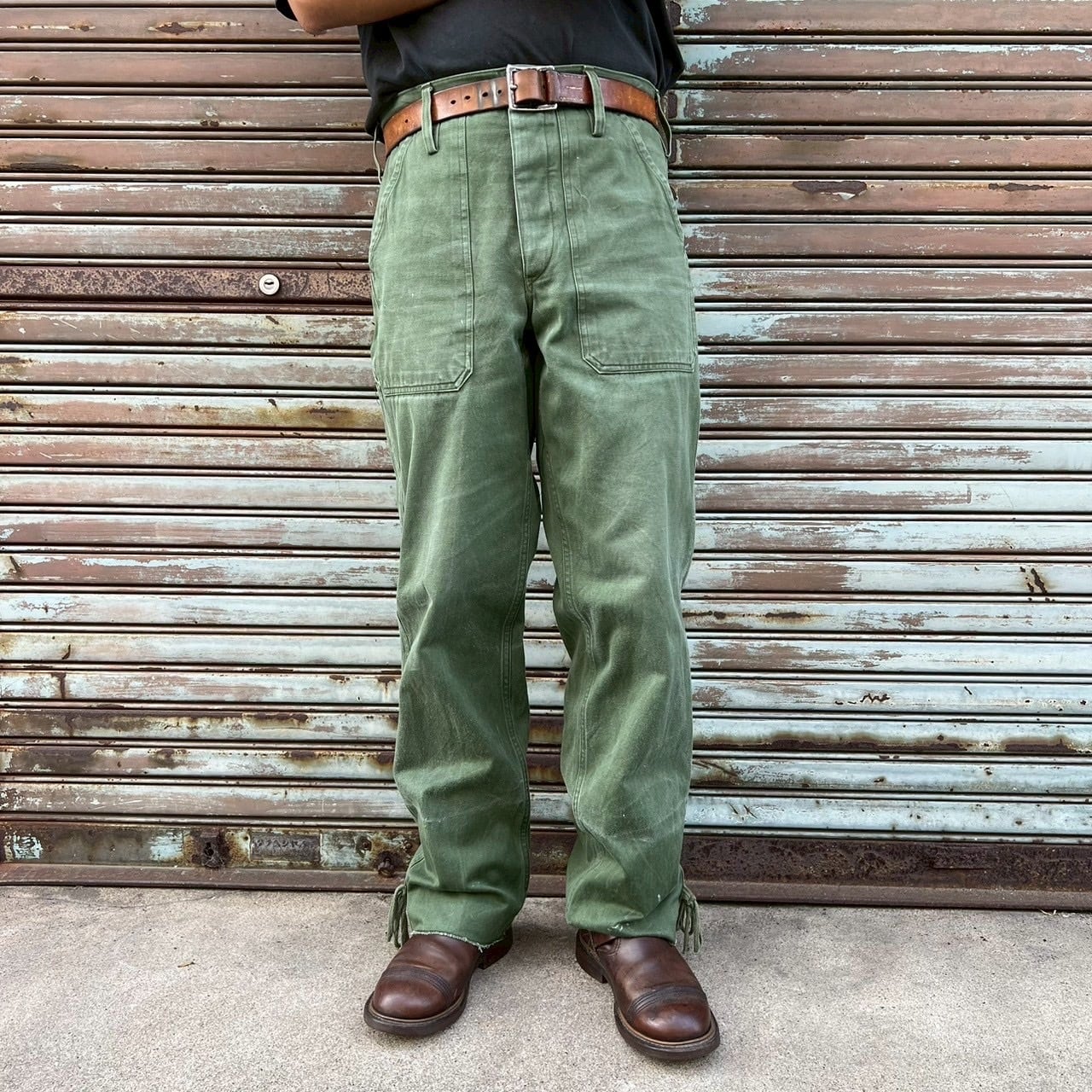 90s ユーロ ヴィンテージ ミリタリーパンツ ベイカーパンツ W88cm L