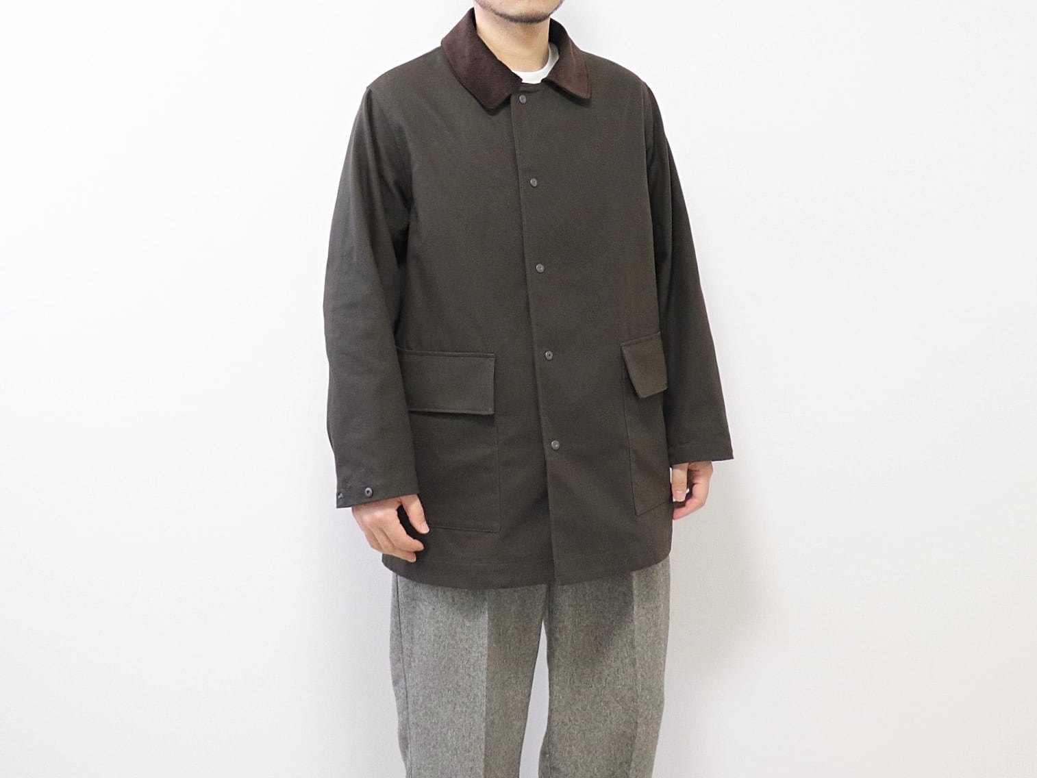 MANUAL ALPHABET / COTTON CANVAS WORK JACKET - DK.OLIVE マニュアルアルファベット / コットン キャンバス ワーク ジャケット - ダークオリーブ