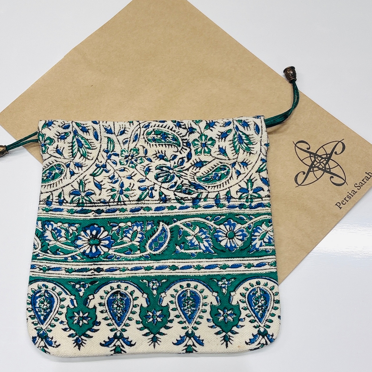 ペルシャ更紗の巾着【S-13】