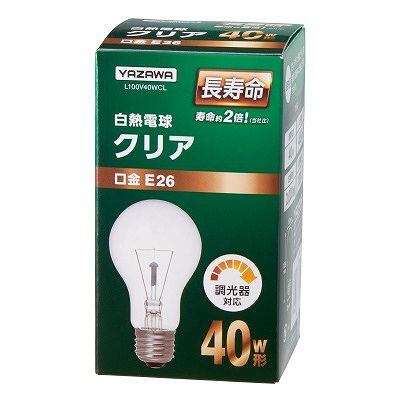YAZAWA(ヤザワ)長寿命クリア40W形 L100V40WCL