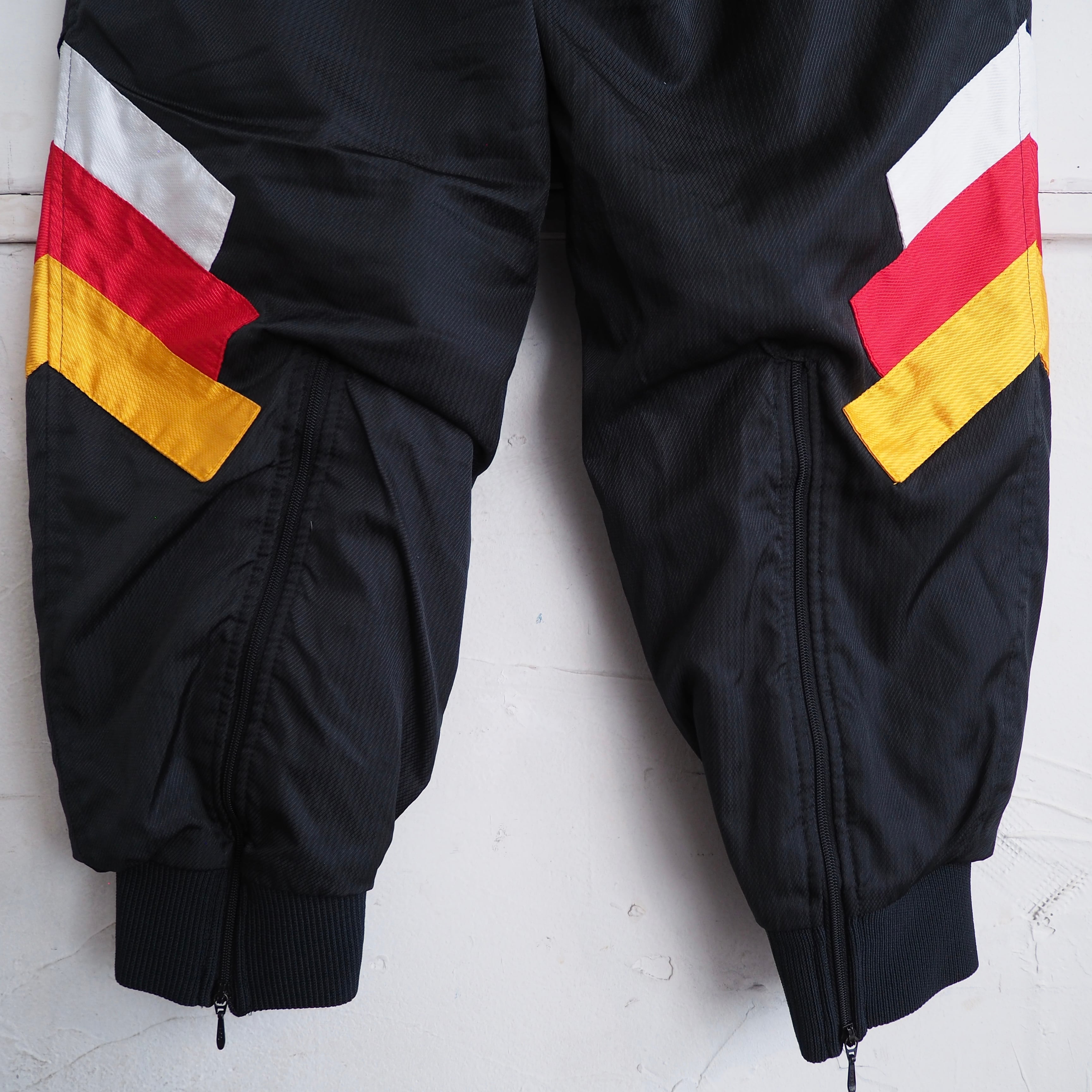 1980s ” DESCENT adidas ” Tricolor Flag Switching panel Track pants