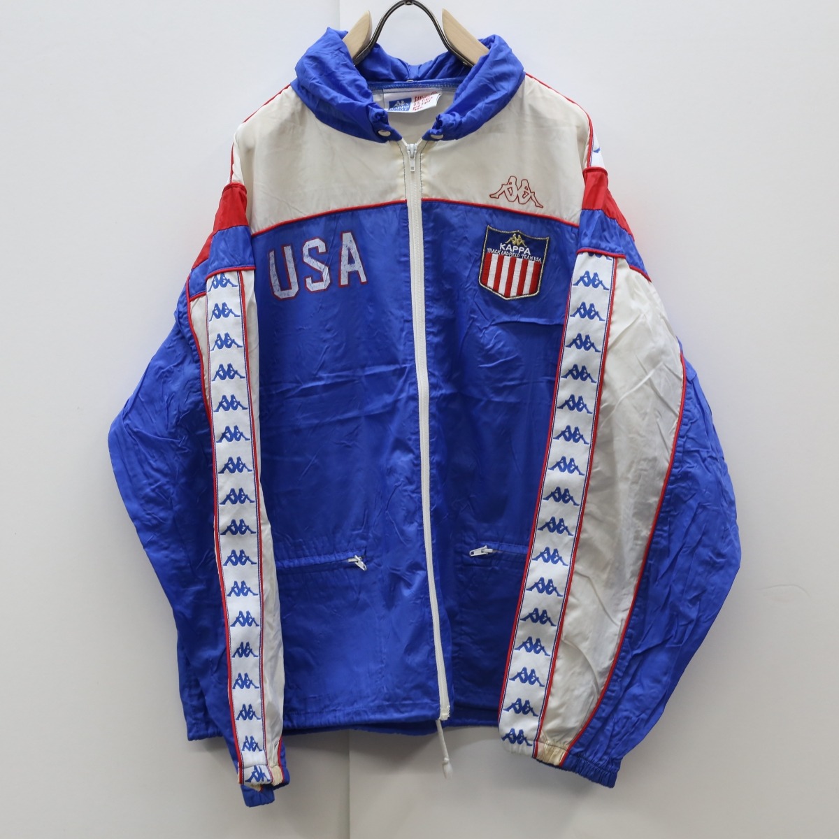 KAPPA カッパ 80年代 イタリア製 ナイロンジャケット ジップアップ USA 