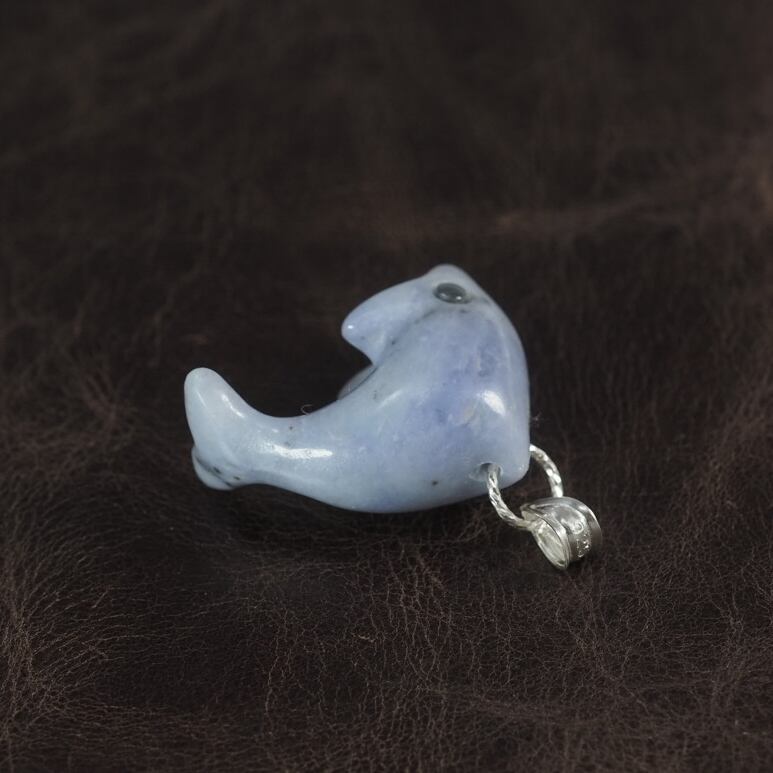 糸魚川翡翠 ラベンダー翡翠 いるかペンダントトップ 5.7g lavender